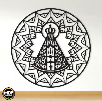 MANDALA NOSSA SENHORA VAZADA EM MDF