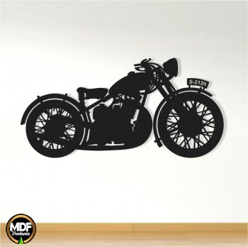 QUADRO MOTO VINTAGE VAZADO EM MDF